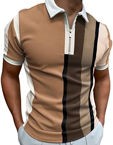 דיאגו פולו חולצות גברים רוכסן עיצובים פסים צווארון משרד טרנדי גולף קיץ חולצות קצר שרוול מזדמן