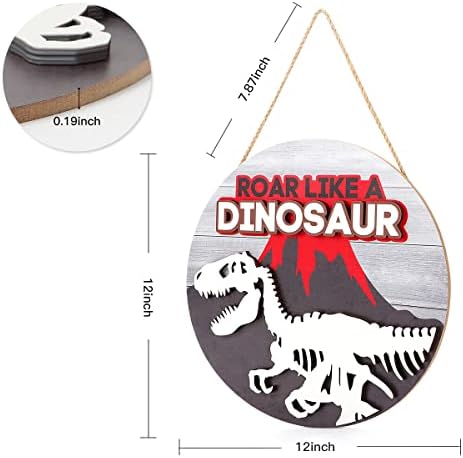 IARTTOP 3D דינוזאור קיר אמנות דקורס, שואגים כמו ציטוט מוטיבציה של דינוזאור