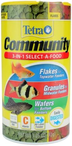 קהילת טטרה בחר מזון אקווריום דגים מזון, 3.25 עוז