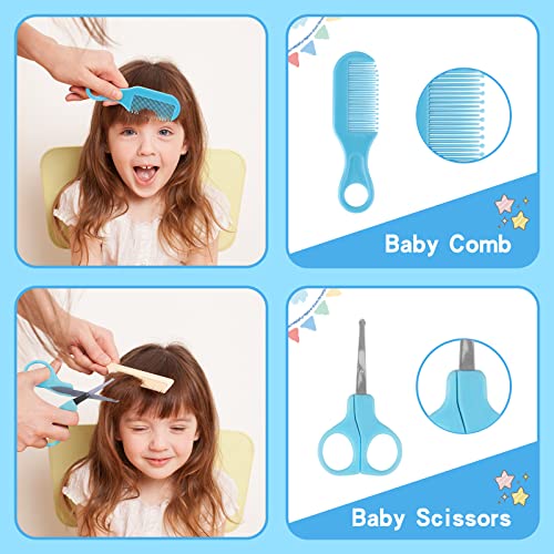 תינוק טיפוח ערכת, תינוק בטיחות טיפול סט עם שיער מברשת מסרק גוזז ציפורניים האף אספירטור אוזן מנקה, תינוק