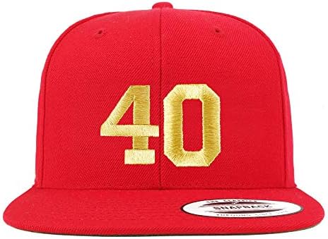 טרנדי הלבשה חנות מספר 40 זהב חוט שטוח ביל סנאפבק בייסבול כובע