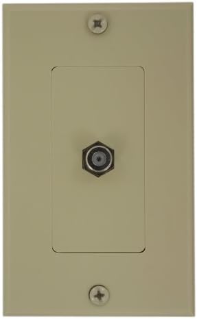 Leviton 40981-ID דקורטה וידאו קיר קיר מכלול, מחבר F, שנהב