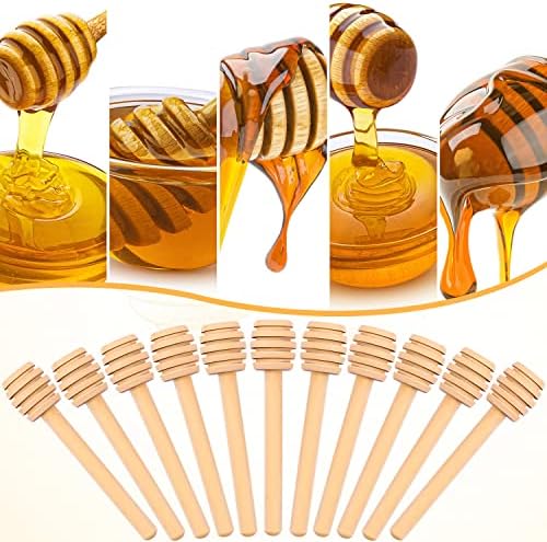 95 יחידות עץ דבש מטבלים, פרימיום טבעי דבש מצקת מקל, 3 אינץ מיני חלת דבש מקל, דבש סטירר מקל עבור דבש צנצנת לוותר