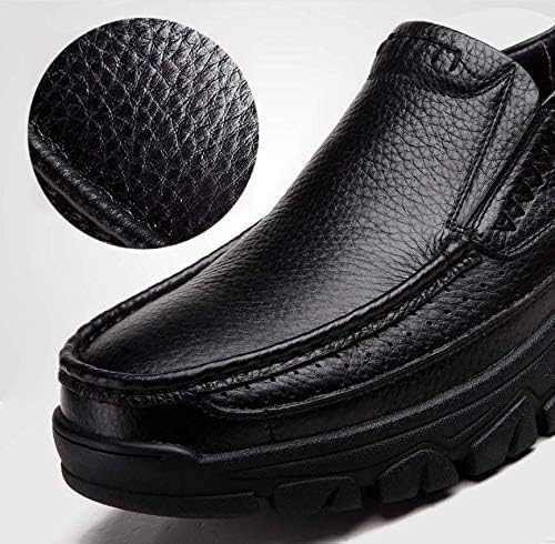 פרה עור אופנה אמיתי נעליים לגברים עמיד למים קומפי החלקה רך להחליק על מקרית נעלי אוקספורד