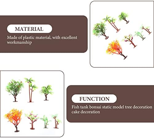 טויאנדונה דגי טנק צמחים 105 יחידות עוגת מזויף אקווריום קישוטי מלאכותי עץ אקווריום צמחי עץ קישוט קטן צמחים מלאכותיים