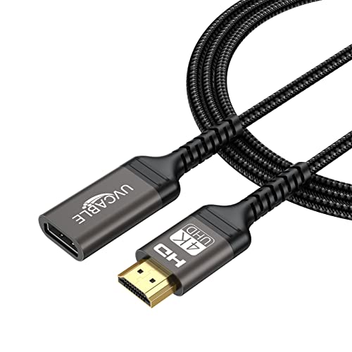 כבל סיומת HDMI 6 רגל, 2 חבילות HDMI מאריך כבל -4K HDMI זכר לנקבה תואמת למתג Nintendo Xbox One S 360 PS5 PS4