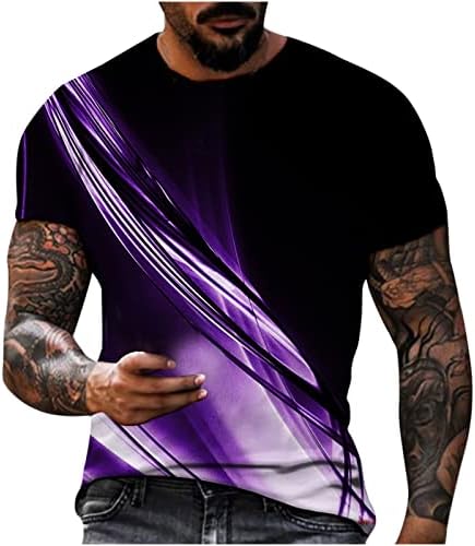 חולצת טריקו יומית לגברים הדפס גרפי 3 חולצות שרוול קצר בגדי רחוב חולצות טיז בסיסיות אימון צוואר עגול חולצות אתלטיות