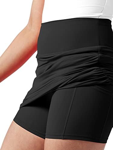 RRHSS's's Athletic Skort Skort, עטוף חצאית טניס קל משקל עם כיס לאימוני ספורט גולף אימונים