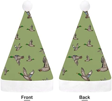 מולארד ברווז קטיפה חג המולד כובע שובב ונחמד סנטה כובעי עם קטיפה ברים ונוחות אוניית חג המולד קישוט