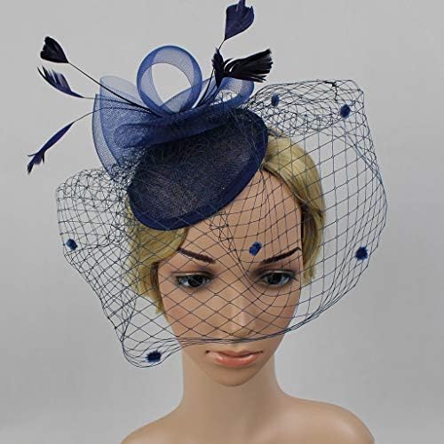מסיבת קוקטייל אביזרי עבור נשים נשים של אופנה נוצה כובע מרתק אלגנטי כובע שיער קליפ סרט מרתקים כובע