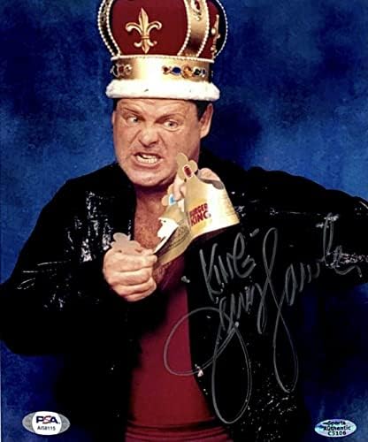 ג'רי המלך לולר WWF WWE חתם על 8x10 צילום PSA AI58115 - תמונות היאבקות חתימה