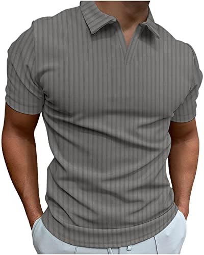 גברים של קלאסי קצר שרוול פולו חולצה עם צווארון מזדמן קיץ דק מתאים גולף חולצות מוצק צבע חולצות חוף טיז