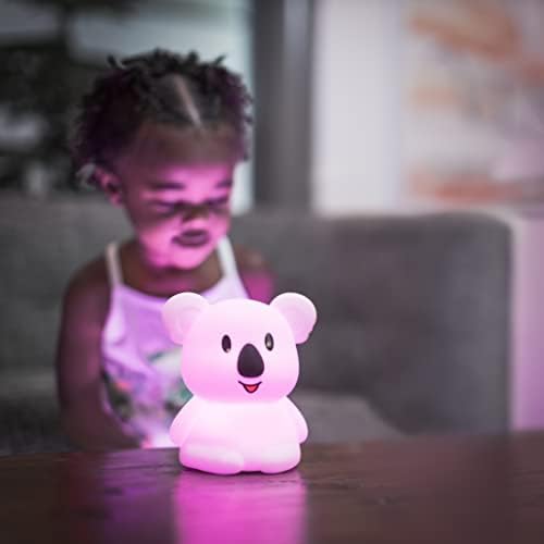 דוב קואלה לומיפטים, מנורת לילה לילדים, אור משתלת סיליקון לתינוק ופעוט, מנורת לילה רטובה לחדר