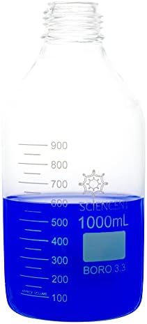 1000 מ ל דליפת הוכחה מדיה בקבוק סופר עבה בוגר עם ג ' ל 45 בורג כובע עמיד 1 ליטר זכוכית בקבוק