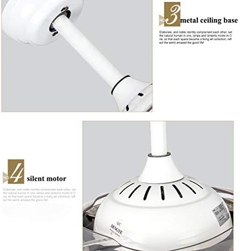 מאוורר תקרה של מנורת תקרה של AUNEVN עם מנורה מודרנית של מאוורר תקרה בלתי נראה מודרני מסעדת LED