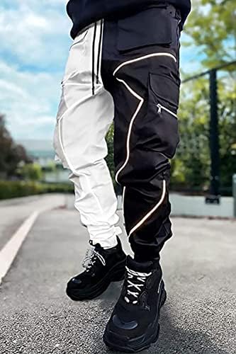 מכנסי רץ של מטען לגברים של Boomlemon מכנסיים טכניים היפ הופ טכני מכנסיים פאנק בגדי רחוב מכנסי מסלול טקטי