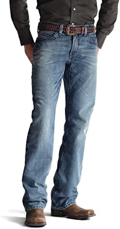 Ariat M4 עלייה נמוכה ג'ינס חתוך מג'ינס - ג'ינס כושר רגוע של גברים