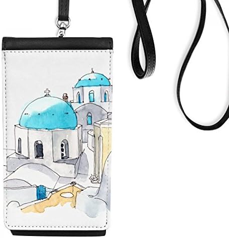 כפר אימרוביגלי בסנטוריני יוון ארנק טלפון ארנק תליה כיס נייד כיס שחור