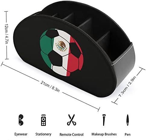 מקסיקו כדורגל עור PU טלוויזיה מחזיקי שלט רחוק משרדי מארגן שולחן עבודה עם 5 תא עם 5 תא