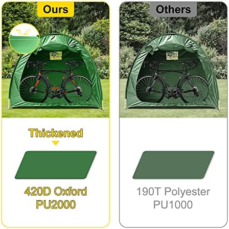אוהל אחסון כיסוי אופניים של Vevor, בד אוקספורד 420D נייד ל -4 אופניים, סככת אחסון לאופניים נגד אופניים אנטי-אבק