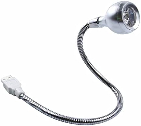 ספר LED 3W LED אור USB מופעל צוואר גמיש מנורה ניידת לבנה או מתכת תאורה לבנה חמה למחשב מחשב, מחברת