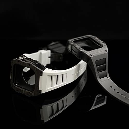 סגסוגת סיבי פחמן יוקרתית של Houcy סט רצועת רצועות של Apple Watch סדרה 8, 45 ממ גומי גומי DIY