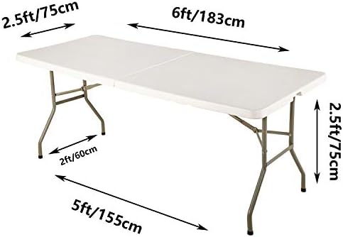שולחן שולחן סטרץ 'זינגי מכסה 6 רגל, כיסויי שולחן מתיחה/מצוידים לשולחן מתקפל בגובה 6 מטר, מטליות שולחן
