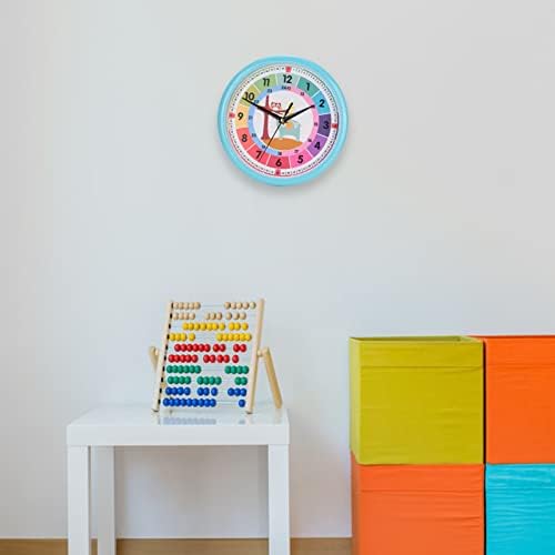 זמן קוורץ צבעוני מצויר, סוללת קוורץ מופעלת עגולה לקריאה, לומדת שעון תליה עבור כיתת חדר השינה של הילד לשעון בית