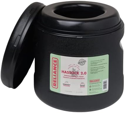 מוצרי Reliance Hassock 2.0 שירותים ניידים, שחור, 4 ליטר