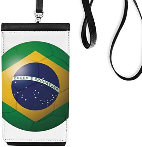ארנק טלפון כדורגל של דגל כדורגל בברזיל ארנק תלייה ניידת כיס שחור