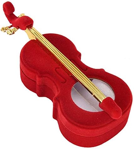 טבעת קופסא מתנת מקרה כינור צורת אריזת חתונה תכשיטי מחזיק תצוגת עבור טבעת עגיל תליון