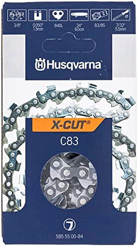 Husqvarna 585550084 24 C83 X-Cut 24 שרשרת 3/8 .050 84 DL 3 חבילה