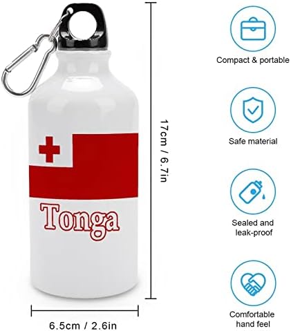 דגל טונגה בקבוקי מים ספורט ואקום אלומיניום מבודד לשימוש חוזר עם ספל מכסים לקמפינג אופניים לאופניים