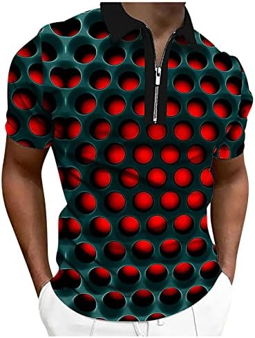 פולו בכושר יבש לגברים, חולצות פולו אופנה לגברים חולצות גולף שרוול קצר חולצות כותנה בלוק צבע