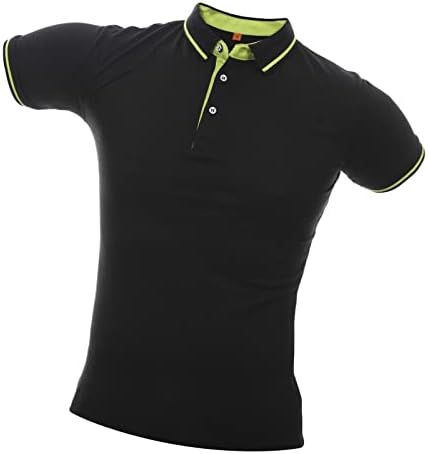 חולצת פולו חיצונית של גברים חיצונית קלה משקל רגיל בכושר חולצות טניס מוצקות