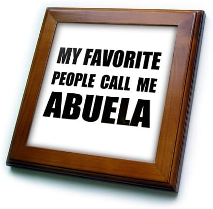 3רוז האנשים האהובים עלי קוראים לי אבואלה כיף עיצוב טקסט ספרדי לאריח ממוסגר סבתא, 6 איקס 6