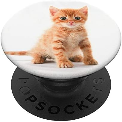 חתלתול חמוד - פלור לבן אדום כתום ועיניים גדולות - ציוד - Popsockets Popgrip: אחיזה ניתנת להחלפה