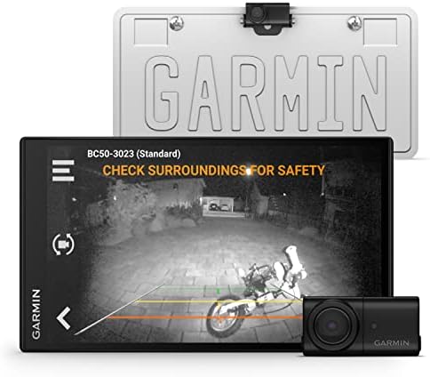 Garmin BC 50 עם ראיית לילה-מצלמת גיבוי אלחוטית, תאורת Nightglo, עדשה של 160 מעלות, עמידה בפני מזג אוויר,
