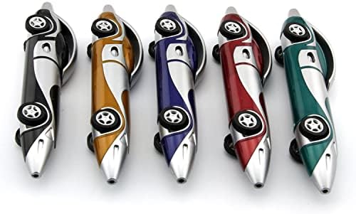 טאודן 5 יחידים עט כדורי מכוניות, מצויר חמוד, עט חידוש, Size12x2.4 סמ, עט מתנה, multicicor.ink צבע כחול