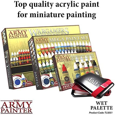צרור הידרופק של צייר הצבא להישאר פלטה רטובה לציור אקרילי - לוח צבע אקרילי, נייר פלטה רטוב של 50 יח 'ו -2