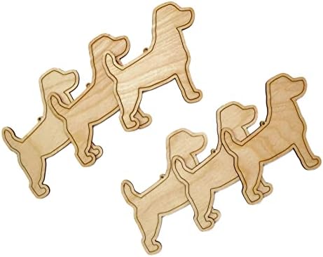 סט של 6 ג ' ק ראסל טרייר גמור לייזר לחתוך עץ כלב קישוט צורת-תוצרת ארהב-4 סנטימטרים רחב