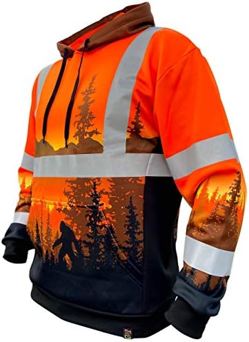 Safetyshirtz SS360 קפוצ'ון פראי - כתום - ANSI Class 3 - PNW Sasquatch