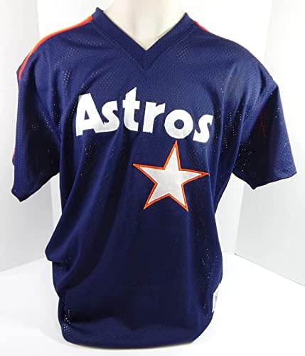 1986-93 יוסטון אסטרוס ריק משחק הונפק על גופיות חיל הים תרגול חבטות 50 62 - משחק משומש גופיות MLB