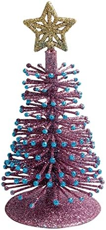 קישוט לחג המולד של XIOS 2022 עץ חג המולד מיני סיכה קטנה עץ עם בסיסים למסיבת חג שולחן עץ שולחן עיצוב פסל חייזר