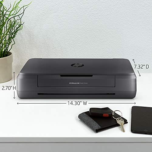 HP OfficeJet 200 מדפסת ניידת עם הדפסה אלחוטית ונייד ומחסניות דיו XL - 4 צבעים