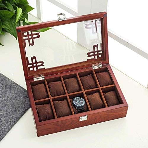 קופסת תכשיטים של ננה וויימג - קופסת רוטב עץ פשוט שעון רטרו שעון עגילי תכשיטים קטנים קופסת אחסון