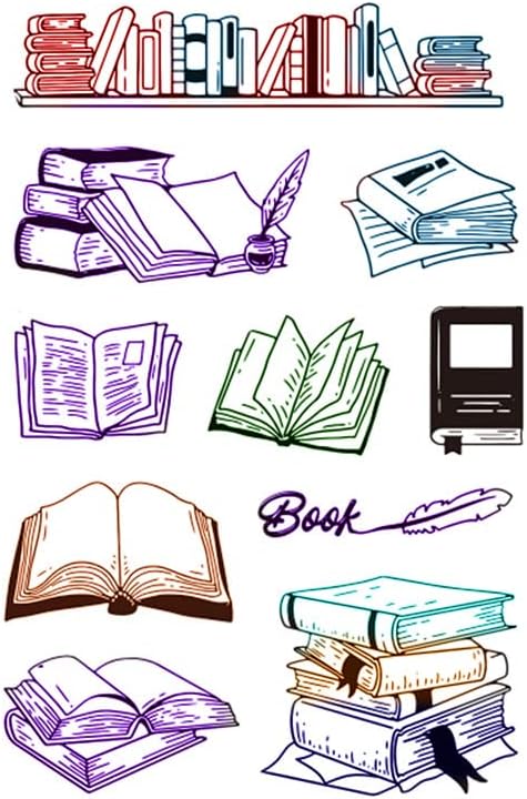 ספרי ארבויה חותמות ברורות מדף ספרים חזרה לבית הספר חותמת גומי לכרטיסים ביצירת קישוט אלבום Scrapbooking