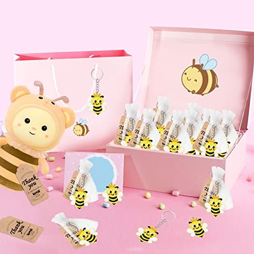 CICIBEAR 40 חבילות דבורים מחזיקי מפתחות מקלטים למסיבות למסיבה לאמא לדבורה, תינוק למקלחת לתינוקות של דבורים, יום