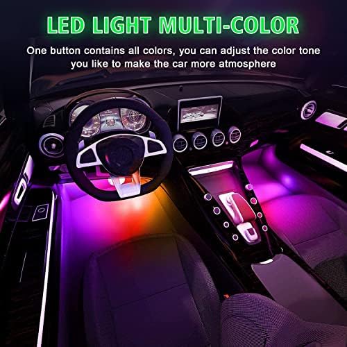 OUZORP 4 PCS מיני USB LED LED, 8 צבעים RGB מכונית LED תאורה פנים תאורת DC 5V חכם USB LED אווירה אור