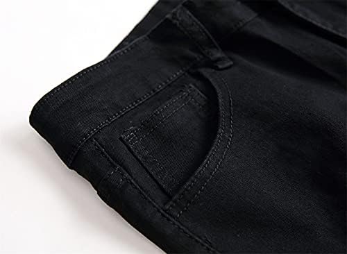 כפות רגליים קטנות של גברים מכנסי ג'ין מכנסי ג'ינס רזים במצוקה רזה מתאימה רגל מחודדת מכנסיים ג'ינס מכנסיים